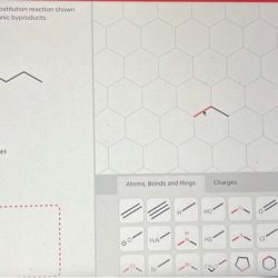 Draw the product of the substitution reaction shown below